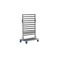 Foto articolo dell\'articolo Carrello in acciaio con contenitori a becco - Lunghezza 880 mm - Portata 150 kg