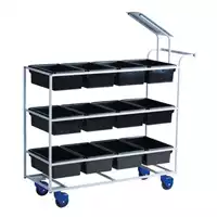 Foto articolo dell\'articolo Carrello in acciaio per la raccolta di ordini e della posta