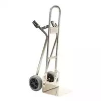 Foto articolo dell\'articolo Carrello in alluminio - Pala fissa - Ruote antiforatura - Portata da 200 kg a 350 kg