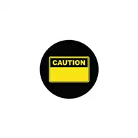 Foto articolo dell\'articolo Gobo in Vetro Borosilicato – Cartello CAUTION | Compatibile con Proiettori GOBO Service