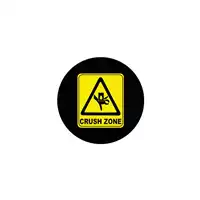 Foto articolo dell\'articolo Gobo in Vetro Borosilicato – Cartello CRUH ZONE | Compatibile con Proiettori GOBO Service