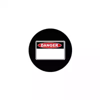Foto articolo dell\'articolo Gobo in Vetro Borosilicato – Cartello DANGER | Compatibile con Proiettori GOBO Service