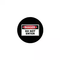Foto articolo dell\'articolo Gobo in Vetro Borosilicato – Cartello DANGER - DO NOT ENTER | Compatibile con Proiettori GOBO Service