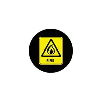 Foto articolo dell\'articolo Gobo in Vetro Borosilicato – Cartello FIRE | Compatibile con Proiettori GOBO Service