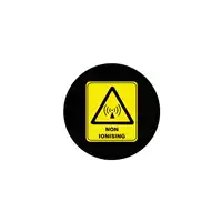 Foto articolo dell\'articolo Gobo in Vetro Borosilicato – Cartello NON IONISING | Compatibile con Proiettori GOBO Service