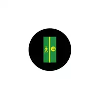 Foto articolo dell\'articolo Gobo in Vetro Borosilicato – Passaggio Pedoni / Carrelli Elevatori | Compatibile con Proiettori GOBO Service