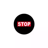 Foto articolo dell\'articolo Gobo in Vetro Borosilicato – STOP | Compatibile con Proiettori GOBO Service