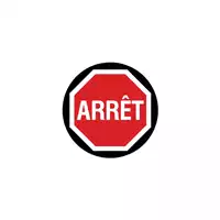 Foto articolo dell\'articolo Gobo in Vetro Borosilicato – Segnale ARRET | Compatibile con Proiettori GOBO Service