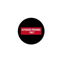 Foto articolo dell\'articolo Gobo in Vetro Borosilicato – Segnale AUTHORIZED PERSONNEL ONLY | Compatibile con Proiettori GOBO Service