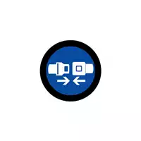 Foto articolo dell\'articolo Gobo in Vetro Borosilicato – Segnale Allacciare Cinture di Sicurezza | Compatibile con Proiettori GOBO Service