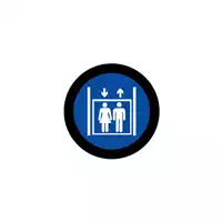 Foto articolo dell\'articolo Gobo in Vetro Borosilicato – Segnale Ascensore | Compatibile con Proiettori GOBO Service