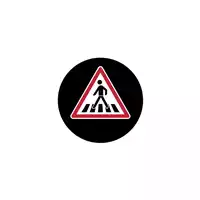 Foto articolo dell\'articolo Gobo in Vetro Borosilicato – Segnale Attraversamento Pedonale | Compatibile con Proiettori GOBO Service