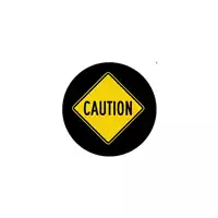 Foto articolo dell\'articolo Gobo in Vetro Borosilicato – Segnale CAUTION | Compatibile con Proiettori GOBO Service