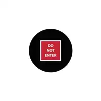 Foto articolo dell\'articolo Gobo in Vetro Borosilicato – Segnale DO NOT ENTER | Compatibile con Proiettori GOBO Service