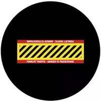 Foto articolo dell\'articolo Gobo in Vetro Borosilicato – Segnale FORKLIFT TRAFFIC - DANGER TO PEDESTRIANS | Compatibile con Proiettori GOBO Service