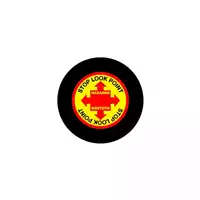 Foto articolo dell\'articolo Gobo in Vetro Borosilicato – Segnale HAZARDS - STOP LOOK POINT | Compatibile con Proiettori GOBO Service