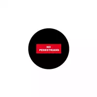 Foto articolo dell\'articolo Gobo in Vetro Borosilicato – Segnale NO PEDESTRIANS | Compatibile con Proiettori GOBO Service