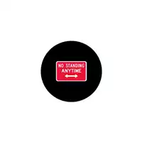 Foto articolo dell\'articolo Gobo in Vetro Borosilicato – Segnale NO STANDING ANYTIME | Compatibile con Proiettori GOBO Service