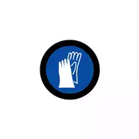 Foto articolo dell\'articolo Gobo in Vetro Borosilicato – Segnale Obbligo DPI Guanti Protettivi | Compatibile con Proiettori GOBO Service