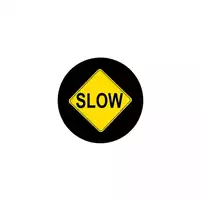 Foto articolo dell\'articolo Gobo in Vetro Borosilicato – Segnale SLOW | Compatibile con Proiettori GOBO Service