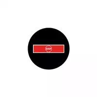 Foto articolo dell\'articolo Gobo in Vetro Borosilicato – Segnale STOP - 4 | Compatibile con Proiettori GOBO Service