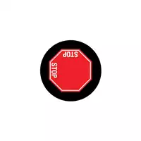 Foto articolo dell\'articolo Gobo in Vetro Borosilicato – Segnale STOP 2 lati | Compatibile con Proiettori GOBO Service