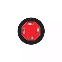 Foto articolo dell\'articolo Gobo in Vetro Borosilicato – Segnale STOP Multidirezionale - 2 | Compatibile con Proiettori GOBO Service