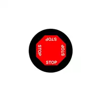Foto articolo dell\'articolo Gobo in Vetro Borosilicato – Segnale STOP Multidirezione x 4 | Compatibile con Proiettori GOBO Service