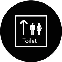Foto articolo dell\'articolo Gobo in Vetro Borosilicato – Segnale TOILET | Compatibile con Proiettori GOBO Service