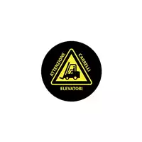 Foto articolo dell\'articolo Gobo in Vetro Borosilicato – Segnale di Pericolo Attenzione Carrelli Elevatori - 3 | Compatibile con Proiettori GOBO Service
