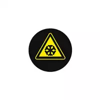 Foto articolo dell\'articolo Gobo in Vetro Borosilicato – Segnale di Pericolo Bassa Temperatura | Compatibile con Proiettori GOBO Service