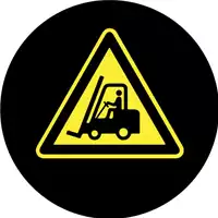 Foto articolo dell\'articolo Gobo in Vetro Borosilicato – Segnale di Pericolo Carrelli Elevatori | Compatibile con Proiettori GOBO Service