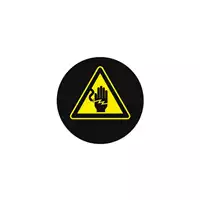 Foto articolo dell\'articolo Gobo in Vetro Borosilicato – Segnale di Pericolo Elettricità | Compatibile con Proiettori GOBO Service