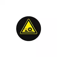 Foto articolo dell\'articolo Gobo in Vetro Borosilicato – Segnale di Pericolo Fresa Rotante | Compatibile con Proiettori GOBO Service