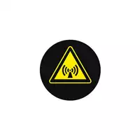 Foto articolo dell\'articolo Gobo in Vetro Borosilicato – Segnale di Pericolo Radiazioni non Ionizzanti | Compatibile con Proiettori GOBO Service