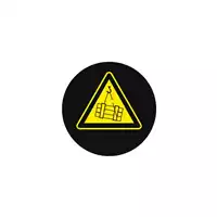 Foto articolo dell\'articolo Gobo in Vetro Borosilicato – Segnale di Rischio Carichi Sospesi | Compatibile con Proiettori GOBO Service