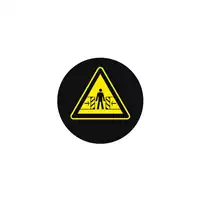 Foto articolo dell\'articolo Gobo in Vetro Borosilicato – Segnale di Rischio di Schiacciamento | Compatibile con Proiettori GOBO Service